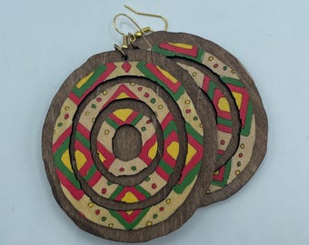 Adinkrahene in Color Earrings