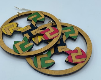 Akoma Ntoso "Hearts Together" Earrings