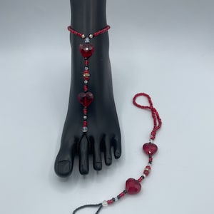 Ruby Hearts Barefoot Sandals