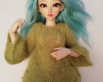 Minifee, BJD, MSD, 1/4 Green knitted sweater