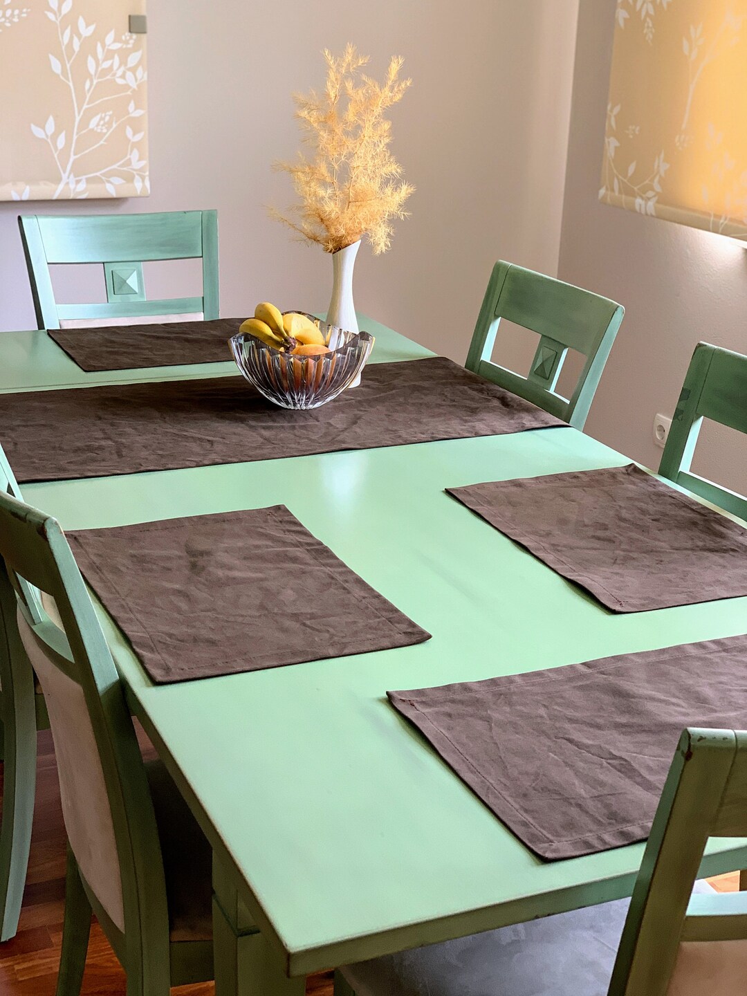 5piece Placemats and Table Runner, Table Runner With Placemats Set