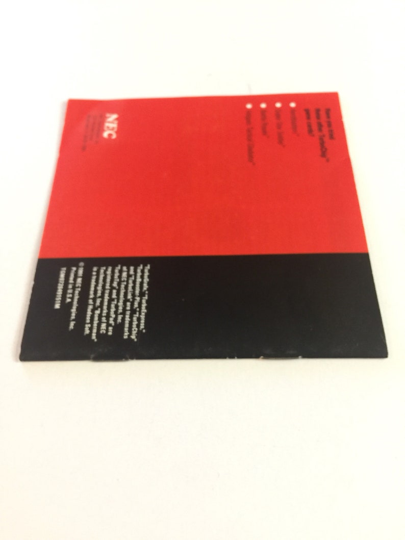 Original BOMBER MAN Manual for Turbo Grafx 16