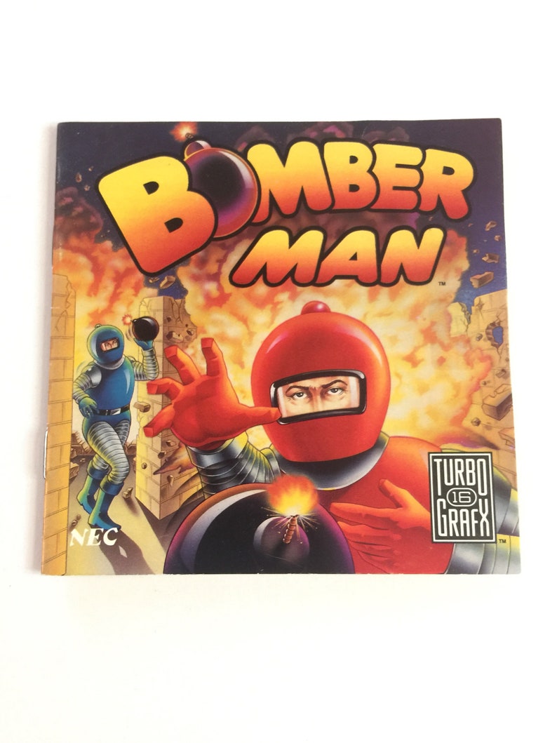 Original BOMBER MAN Manual for Turbo Grafx 16