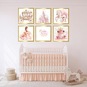 Pink Princess | Fairytale Princess Wall Art | Enchanted Castle Fantasy Decor | Girl Nursery Princess Art, Nursery Wall Art, Fairytale Art