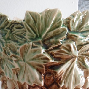 Vintage McCoy Pottery Vase_Grapes and Leaves Pattern image 5