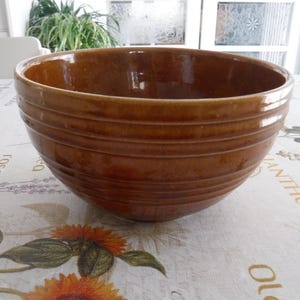 Vintage  McCoy Pottery Brown Mixing Bowl