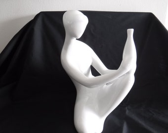 Royal Dux White Porcelain Figurine, 8.5'' tall made in czechoslovakia