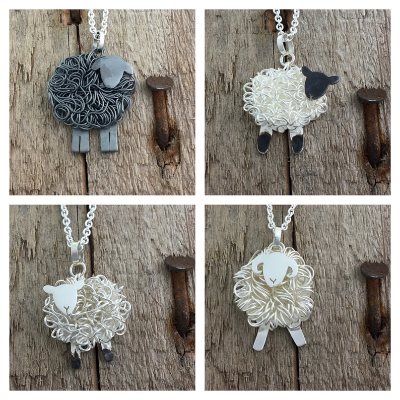 Silver black sheep necklace, individually hand crafted in Wales at Jeffs Jewellers. Stamped silver image 6