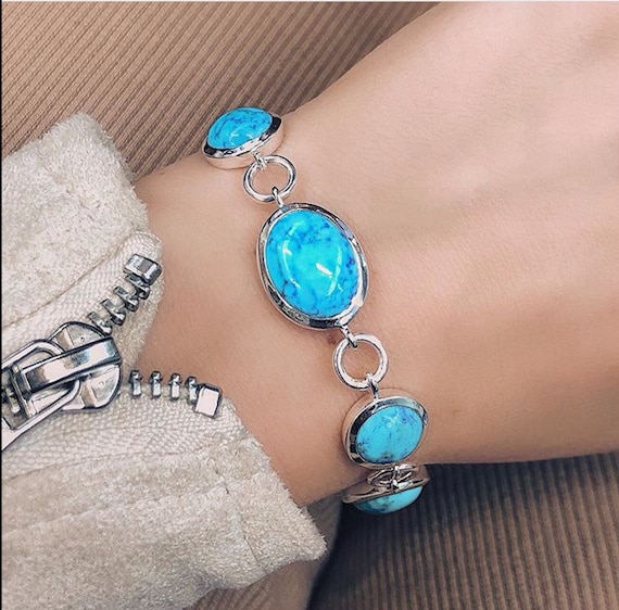 Blue Spring Turquoise Cuff Bracelet | Montana Silversmiths