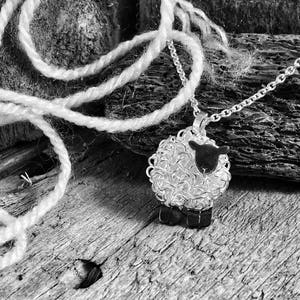 Silver black sheep necklace, individually hand crafted in Wales at Jeffs Jewellers. Stamped silver image 5