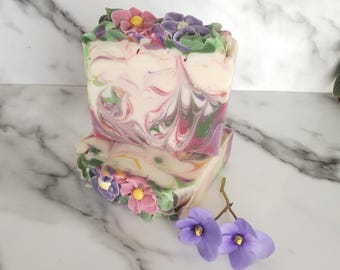 Violet - Handmade Soap, Violet soap, All Natural Soap, Cold Process Soap, Artisan Soap.