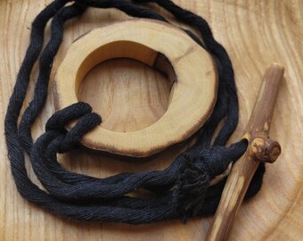Large hairband/dreadlock band made of beech wood - vegan & ecologically handcrafted *unique item*