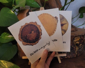 Postcard "Thank you for being you", "Heartfelt greetings to you", "You are unique!", natural, vegan and mindful