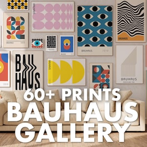 60+ BAUHAUS Art Prints for Home Decor, Gallery Set, Mid Century modern BUNDLE 60+ Art Prints Set, Gallery Wall Decoration, Digital Art Print