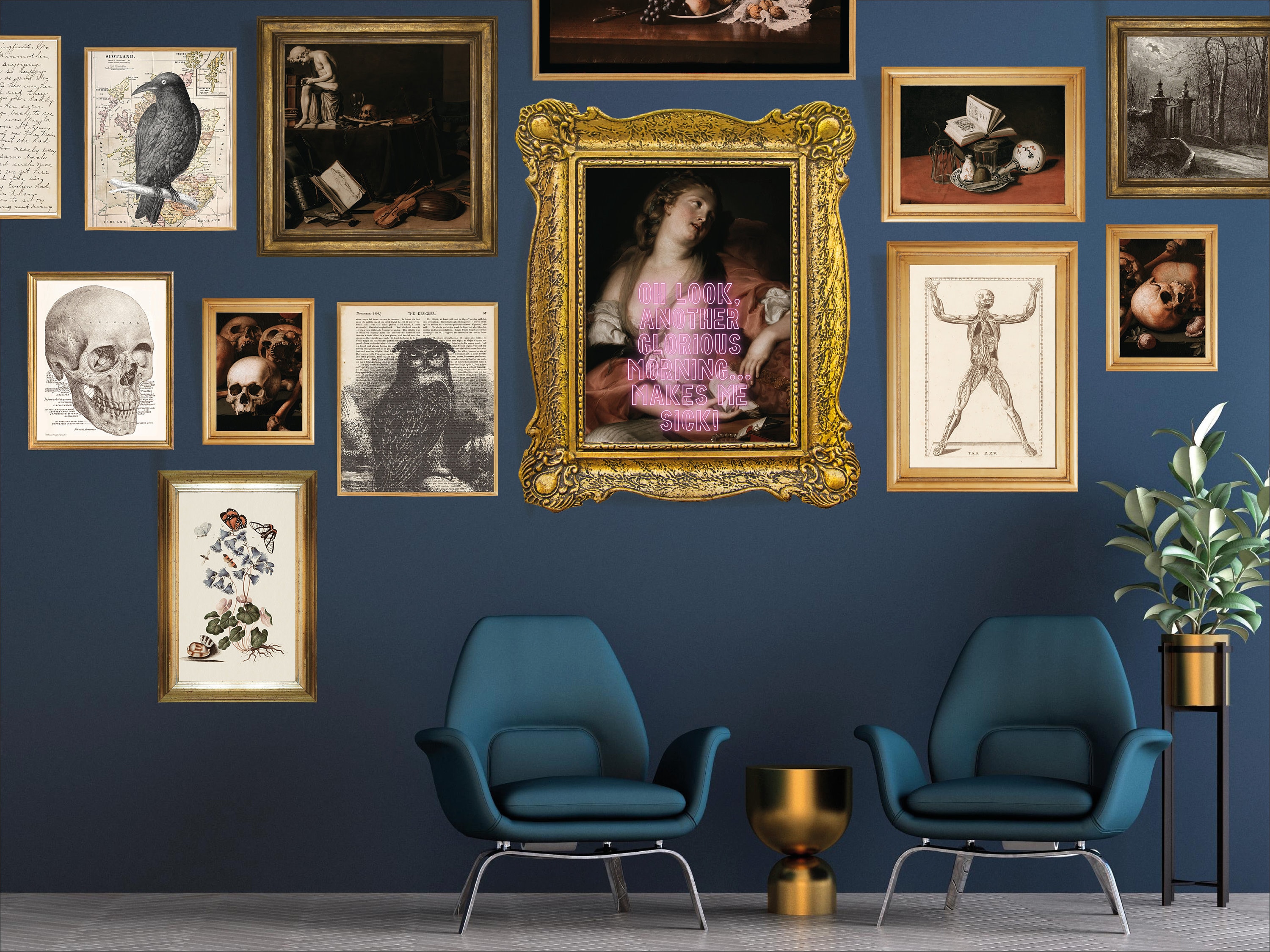 Dark Academia Gallery Wall Art Set: Vintage Moody Prints (digital ...