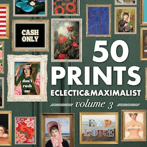 Eclectic Gallery Altered art Gallery Wall Set, MEGA BUNDLE Vol. 3 Digital Download Prints, Eclectic Wall Art Home Decor Maximalist Print Set