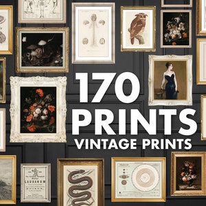 Vintage Prints MEGA Bundle 170, Gallery Wall Set, Vintage Wall Art, Printable Wall Art, Vintage Posters, Vintage Gallery Wall Art Set