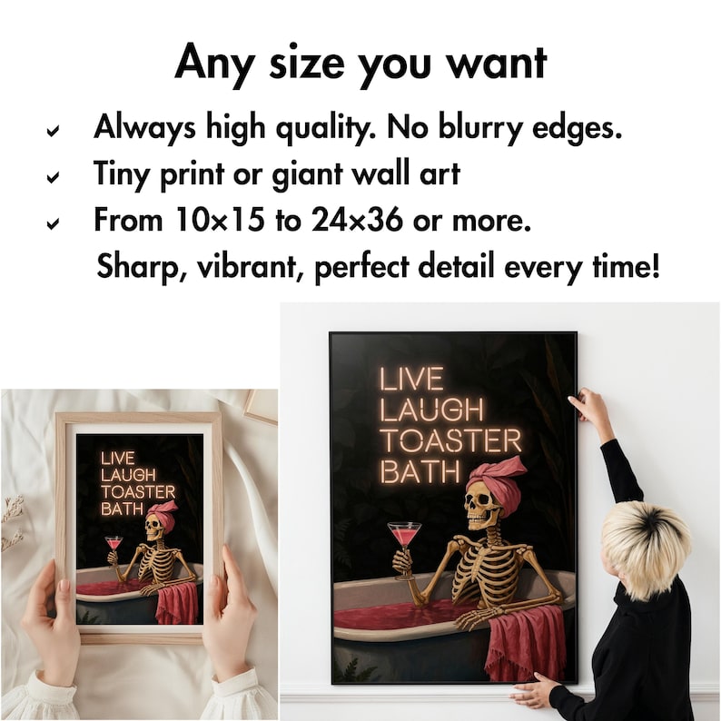 Funny Bathroom Art Prints – Altered Vintage Art Set (digital Download ...