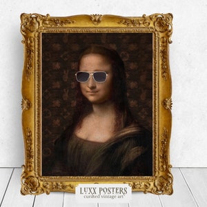 Mona Lisa Alter Art,Eclectic Wall Art,Vintage Portrait,Alter Portrait,Alter Painting Print,Moody Decor,Gallery Wall Set,Baroque Oil Painting
