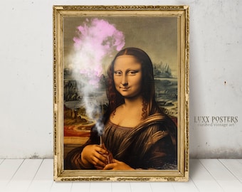 Lustig Mona Lisa Druck: Badezimmer Humor, Eklektische Wand Dekoration (Digitaler Download)