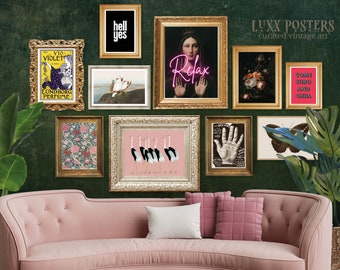 Eclectic Gallery Wall Art Set: Maximalist Neon Prints (Digital Download)