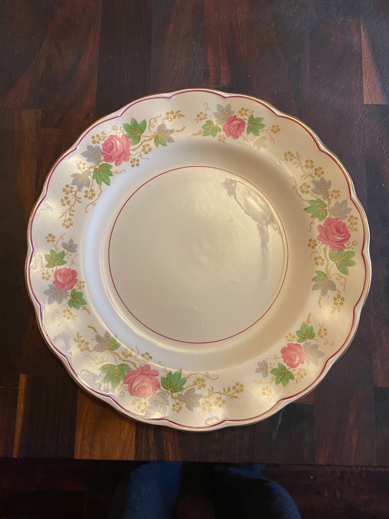 Grindley China Cream Petal Pattern 10 inch dinner plates set Etsy