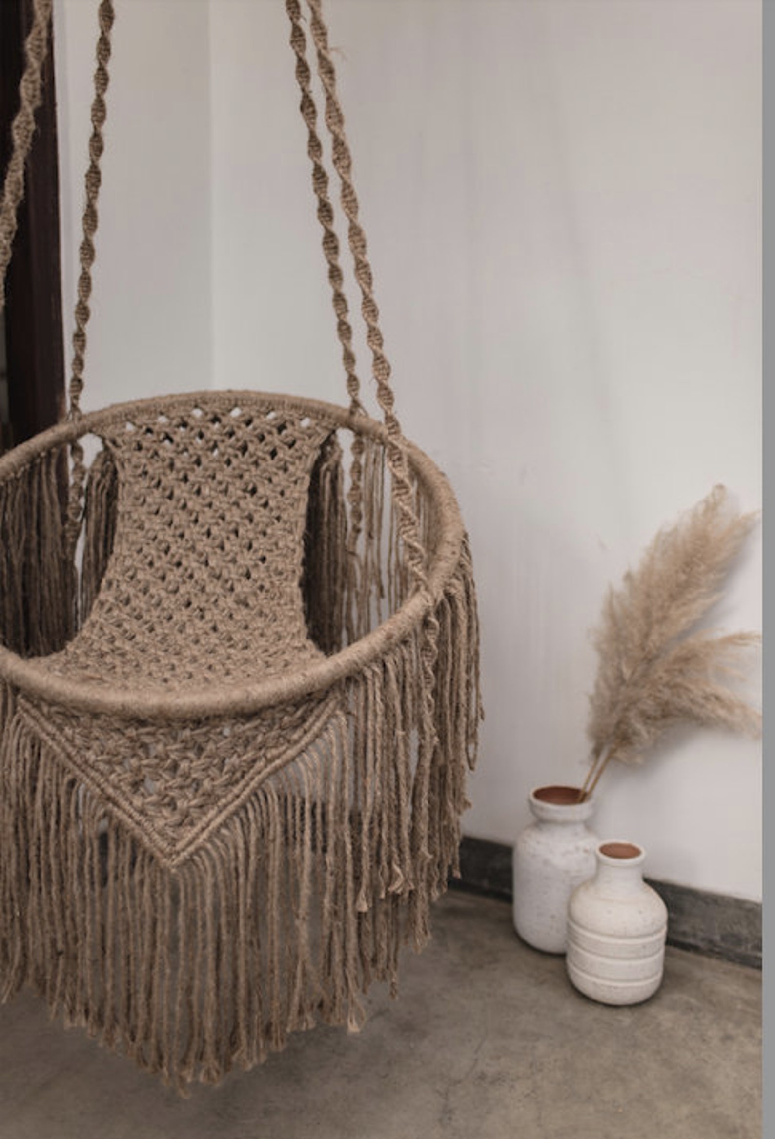 macrame swing seat