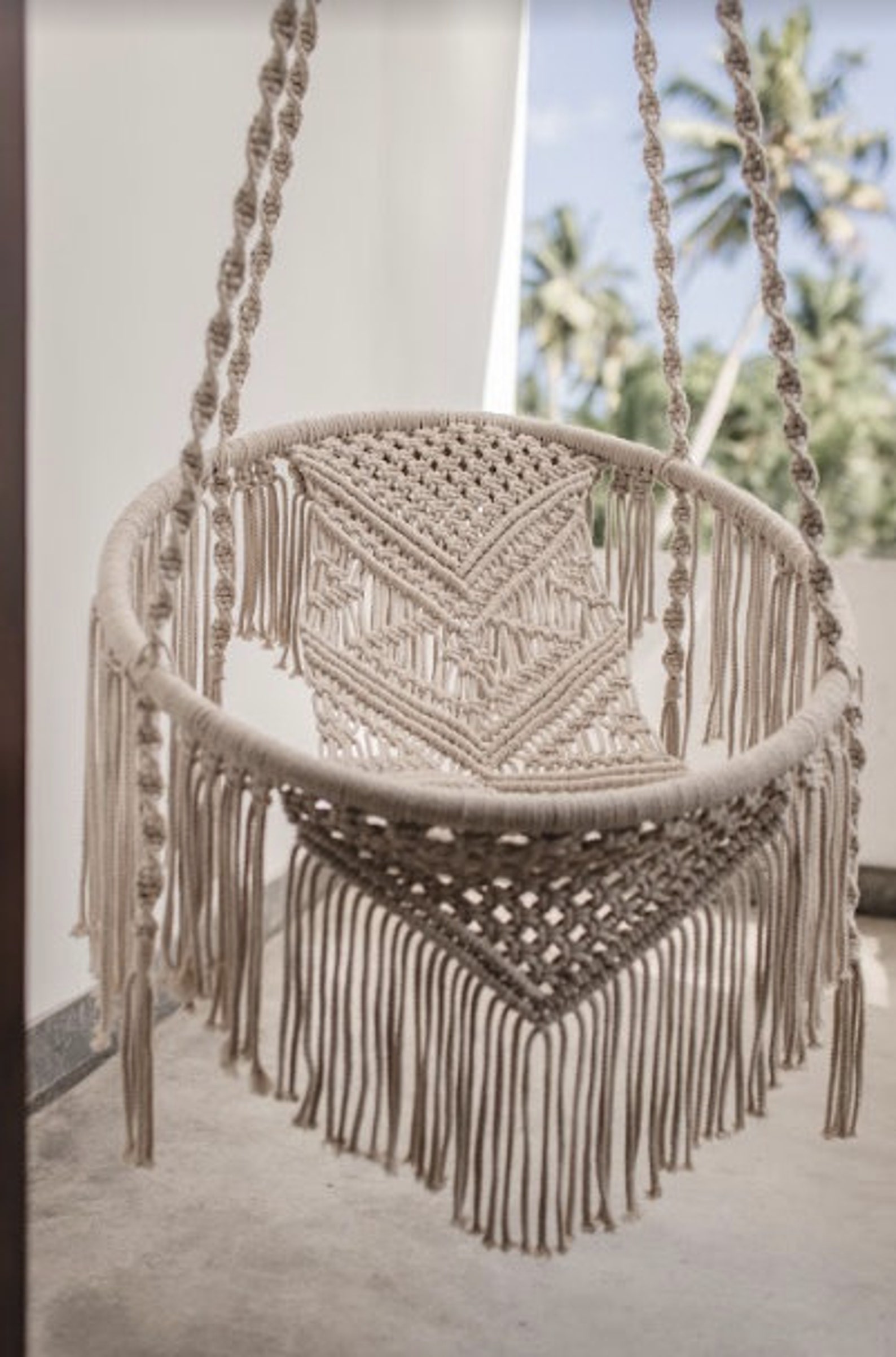 macrame swing seat