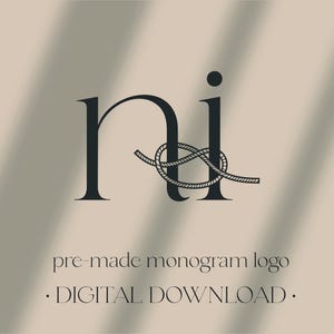 Couple Monogram Design • N&I • Tying the Knot - Etsy