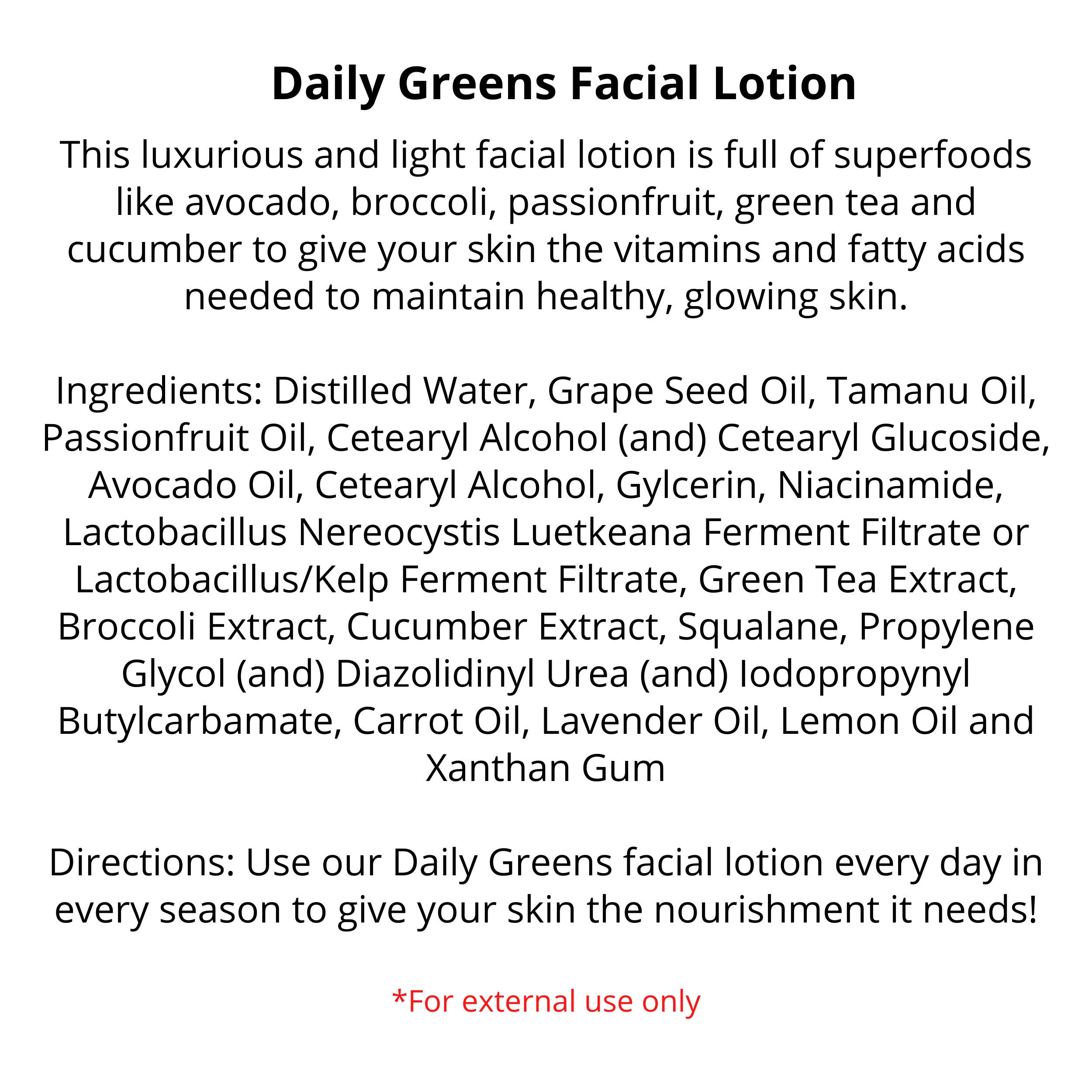 Bulk Daily Greens Facial Lotion 64 Oz You Package and Etsy