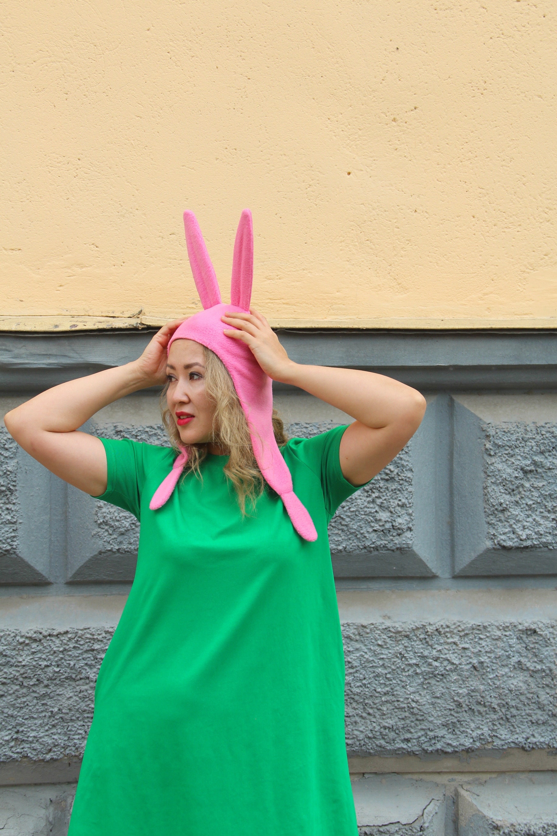 slim fit dress slacks Matcha Frog Pinafore