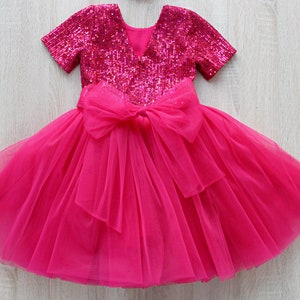 Hot pink tulle dress