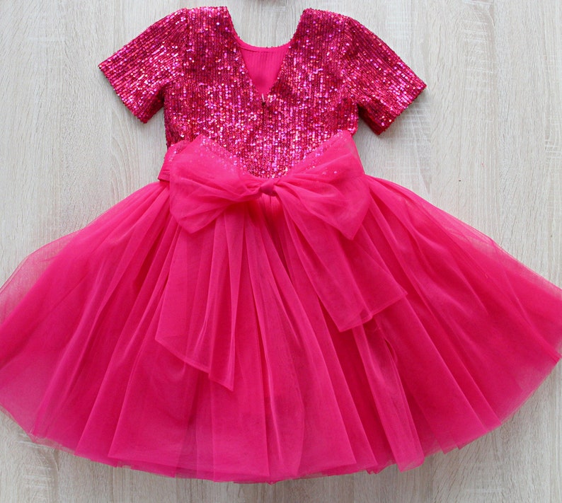 Hot pink tulle dress