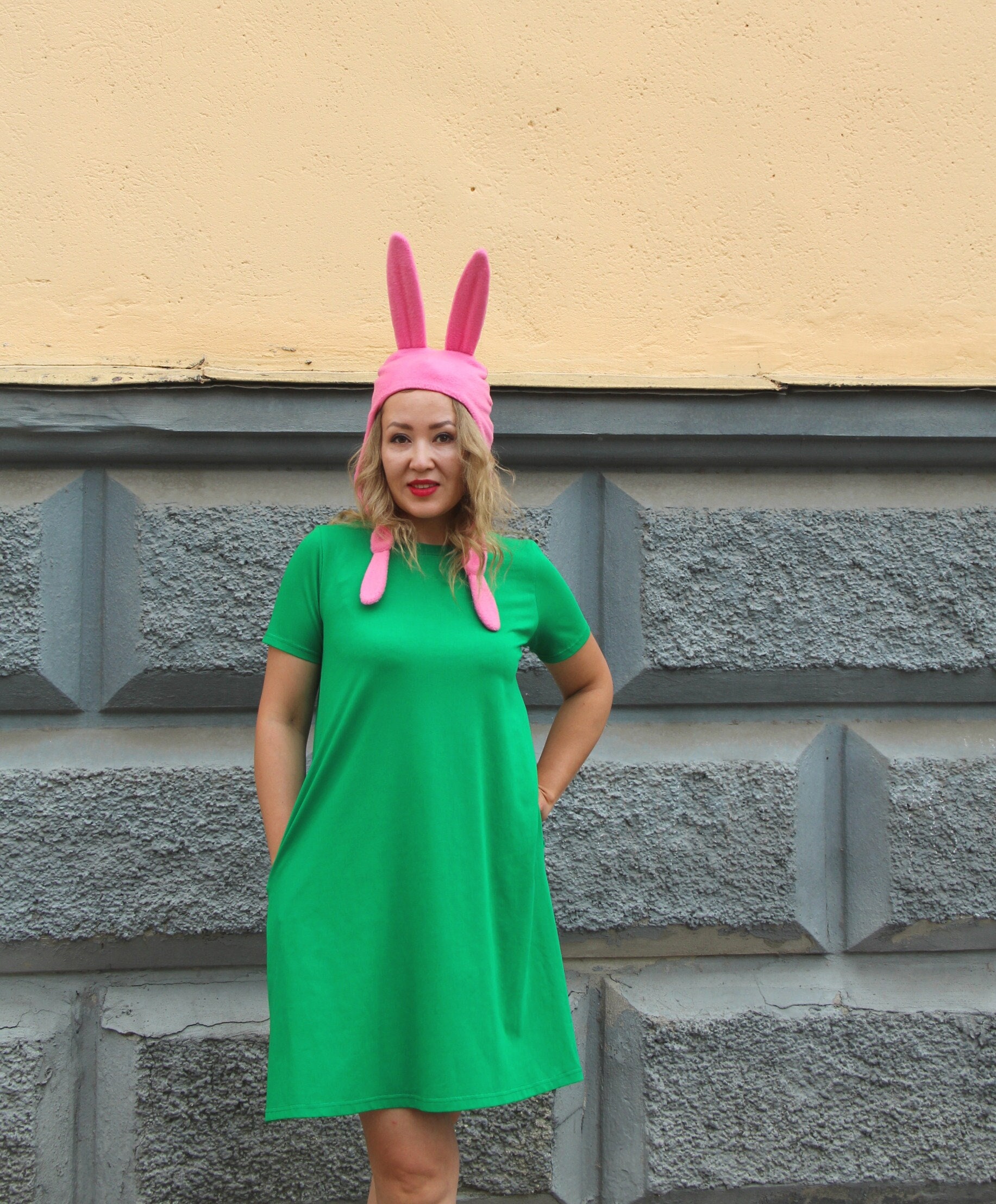 Louise Belcher - T Shirt Dress Premium Long Sleeve - Designed by shournofs