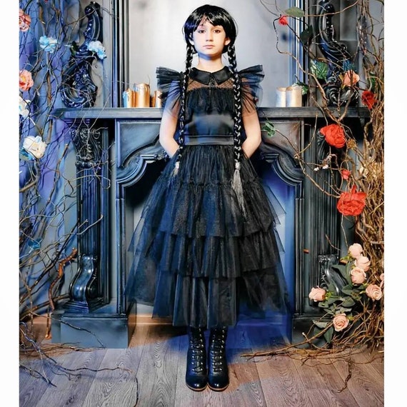 The Best Quality Wednesday Addams Inspired Black Tulle Dress 