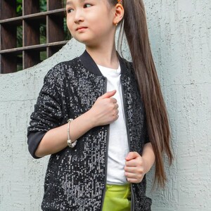 Ladies black sparkly jacket best sale
