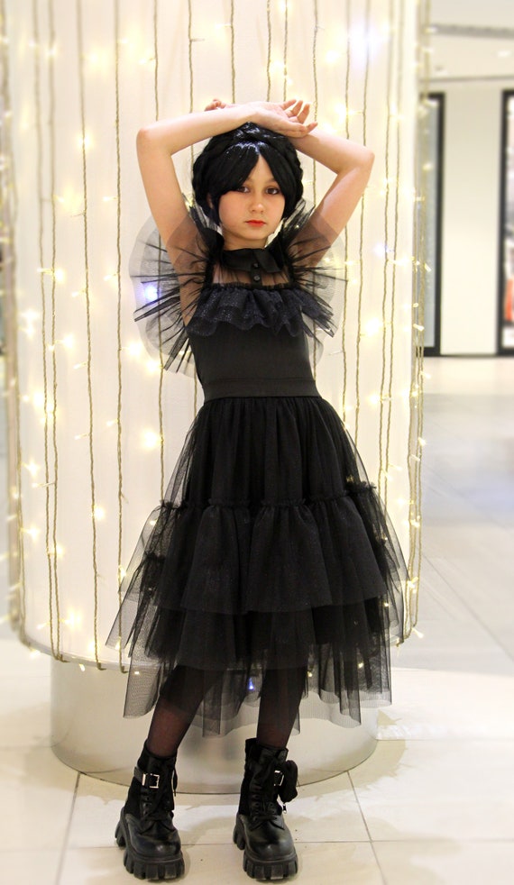 The Best Quality Wednesday Addams Inspired Black Tulle Dress 