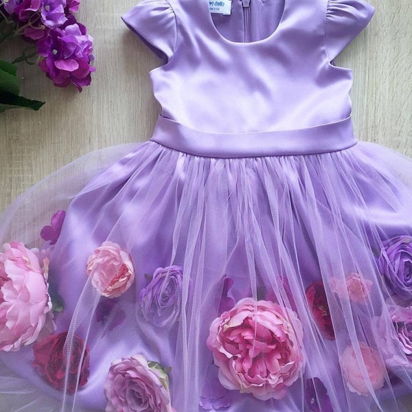 Lottie Girls' Dress - Lavender