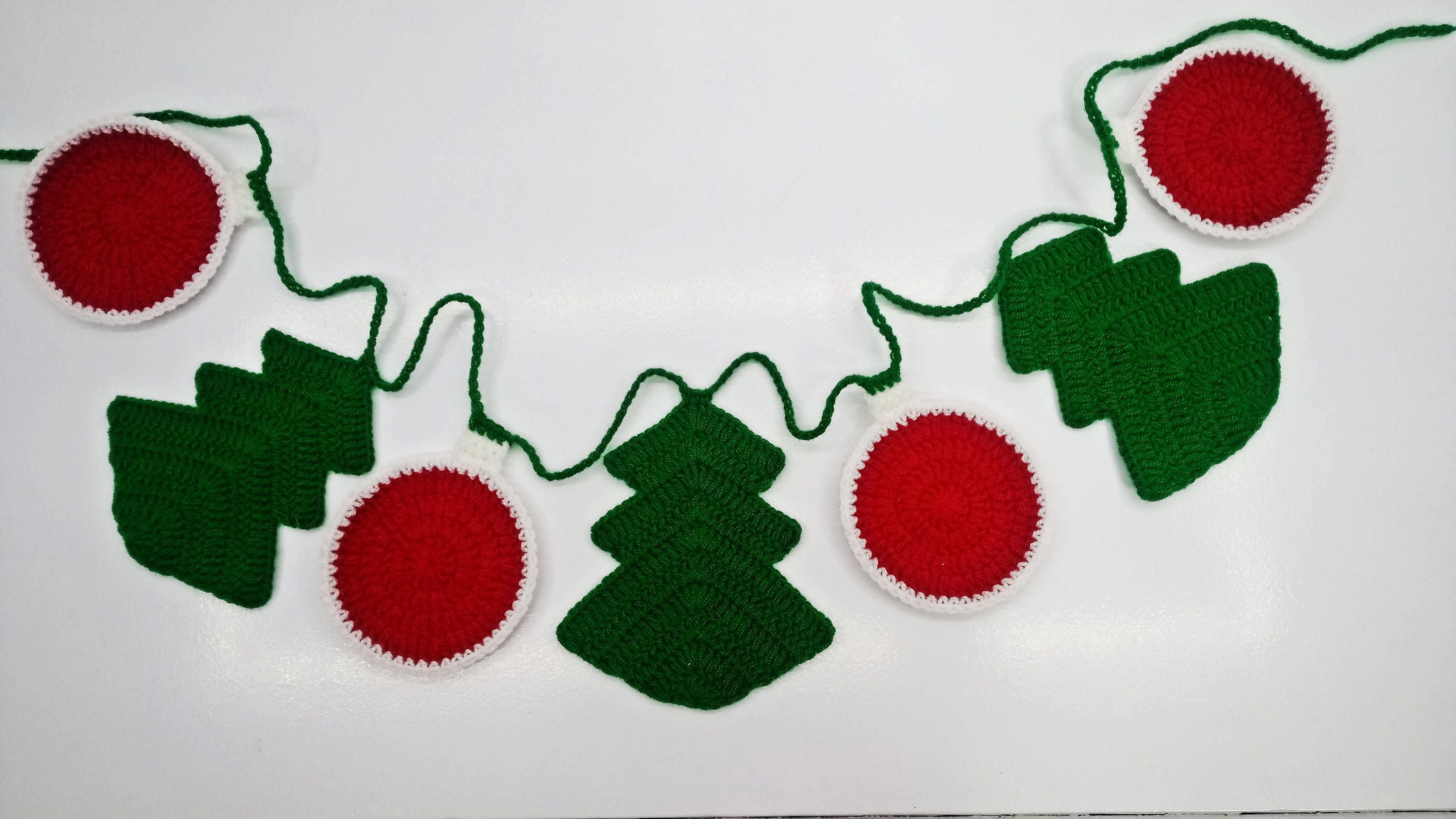Crochet Christmas Garland Baubles & Christmas tree Garland Etsy