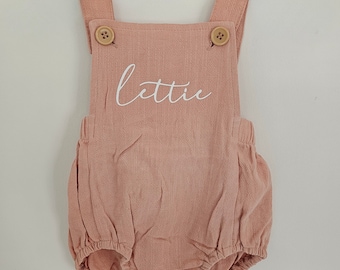 Baby dungarees, baby overalls, personalised baby clothing, baby romper