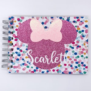 Disney Autograph Book, Glitter Minnie Mouse, Photo Album, Memory Book, Signature Book