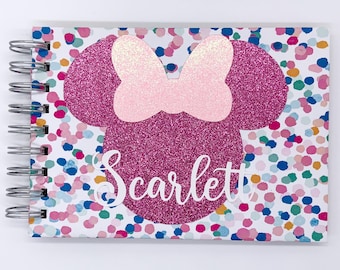 Disney Autograph Book, Glitter Minnie Mouse, Photo Album, Memory Book, Signature Book