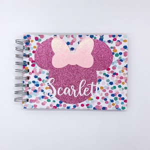 Disney Autograph Book, Glitter Minnie Mouse, Photo Album, Memory Book, Signature Book
