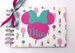 Disney Autograph Book Personalized Minnie Mouse Ice cream Cotton Candy Cupcake Disney World Disneyland Disney Cruise Signature Book 