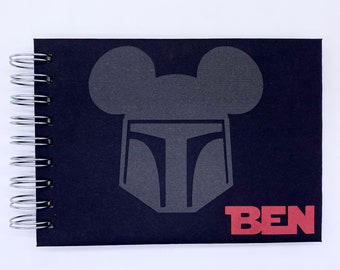 Disney Autograph Book Mandolorian Inspired Star Wars Personalized Disney World Disneyland Disney Cruise Signature Book Photo Album