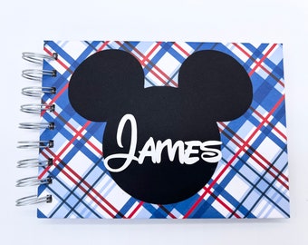 Personalized Disney Autograph Book Mickey Mouse, Disney World, Disneyland, Disney Cruise, Signature Book, Personalized Scrapbook