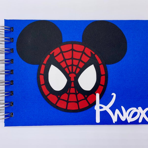 Disney Autograph Book Spiderman Mickey Mouse Super Hero Personalized Disney World Disneyland Disney Cruise Signature Photo Album