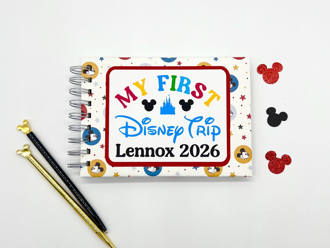 My First Disney Trip Autograph Book, Personalized Character