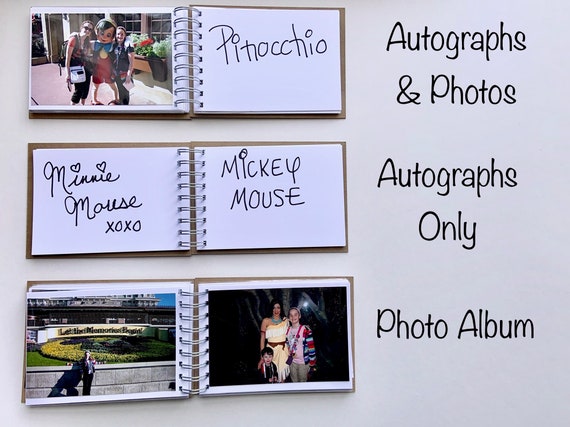 2024 Disney Autograph Book Personalized Classic Mickey Mouse Disney World Disneyland  Disney Cruise Photo Album Memory Book Signature Book 