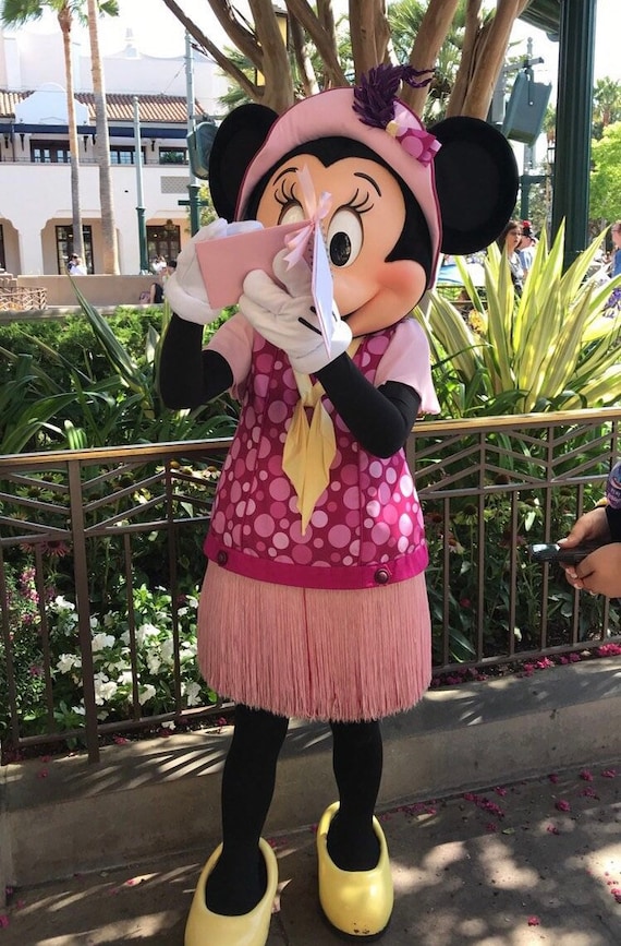 Libro de autógrafos de Disney Minnie, acuarela rosa y púrpura